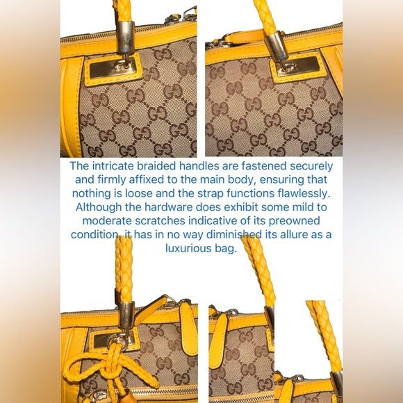 173 Preloved Gucci Leather Tassel Bella Two Way Top Handle - Picture 5 of 8